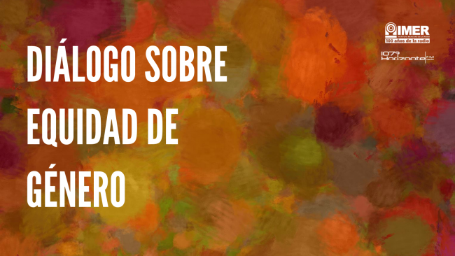 Imagen de portada con texto "Diálogo sobre equidad de género"