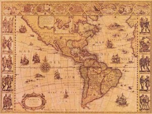 América mapa antiguo